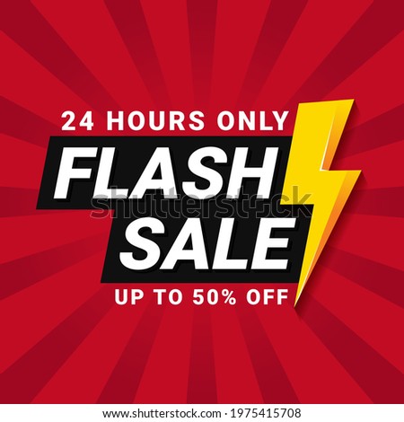 24 hours only flash sale banner template design, big sale special offer. End of season special offer banner. Cybersale discounts. Flash sale banner template design.