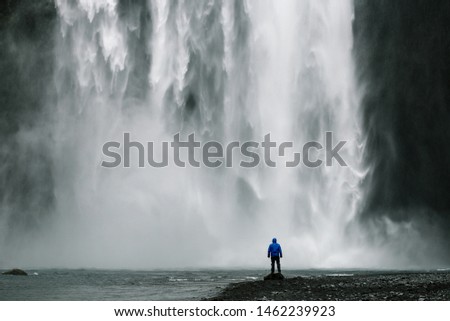 Similar – Image, Stock Photo Skogafoss waterfall in Iceland