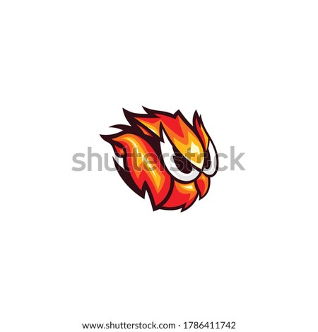 Flame angry bird with variant color available