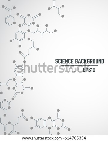 Vector science ant technology concept. Real vitamins formulas connected to seamless pattern. Molecule sign. Lines and dots connected into network. Abstract vertical seamless background with gradient.