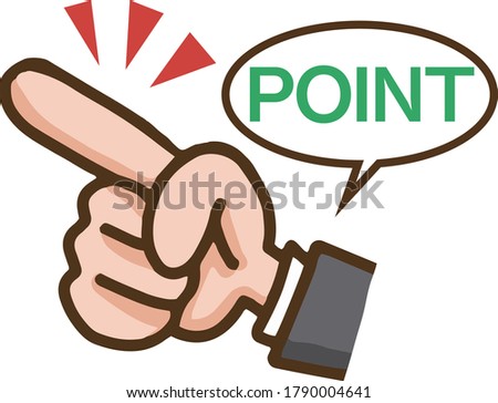 Illustration of a hand sign explaining the main points