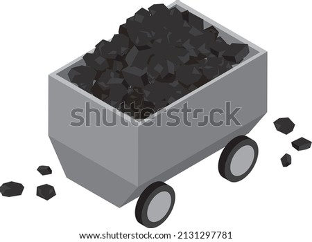 Coal loaded on a minecart