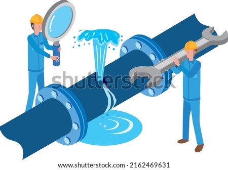 Image of water pipe repair work