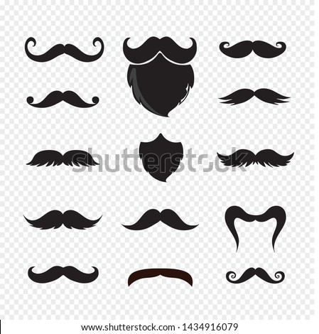 Mustache and beard icons set. Simple illustration of mustache and beard vector illustration design. ストックフォト © 