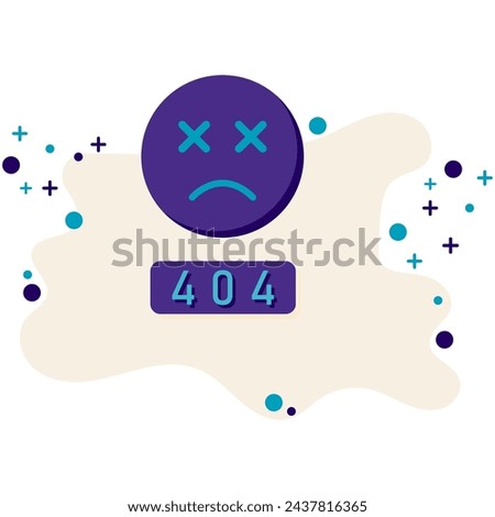 illustration of error 404. internet error page not found