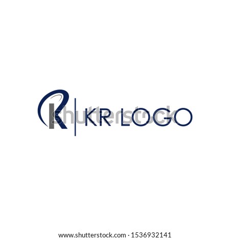 KR initial logo design creative Stok fotoğraf © 