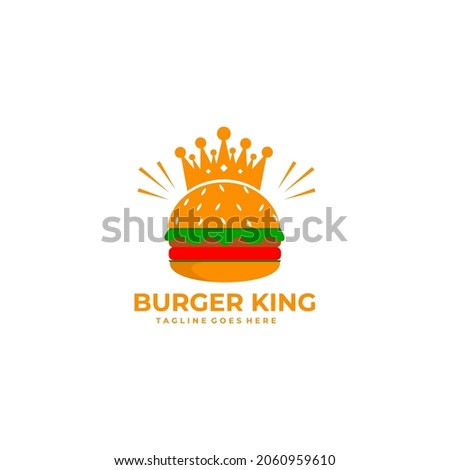 burger king logo vector icon, Burger logo design