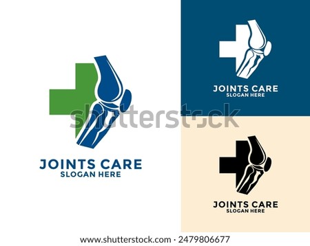 Joint bone logo vector, Bone Joint Logo designs concept, Knee Care logo template, Health Joints logo symbol icon