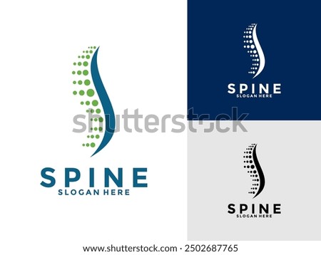 Chiropractic spine logo design, Abstract Spine , Backbone logo vector template