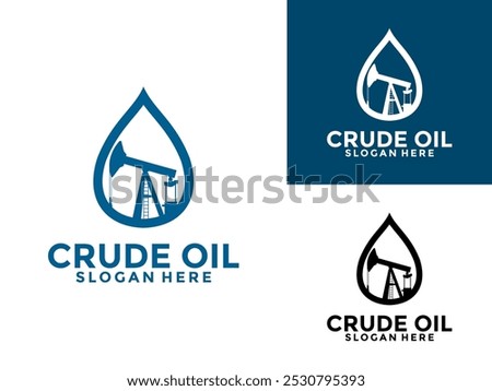 Crude Oil Mining Pump Machine Logo design, Mining Oil And Gas Drilling Industry Logo Vector Template