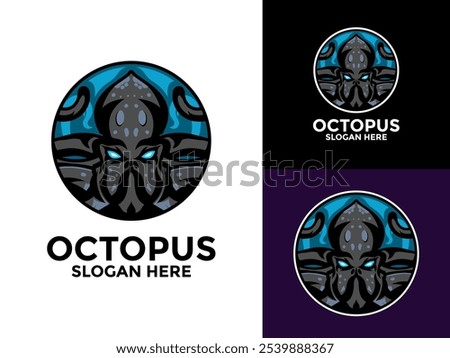 Octopus Esport mascot logo design, Octopus Kraken sport mascot logo design illustration, t shirt and emblem.