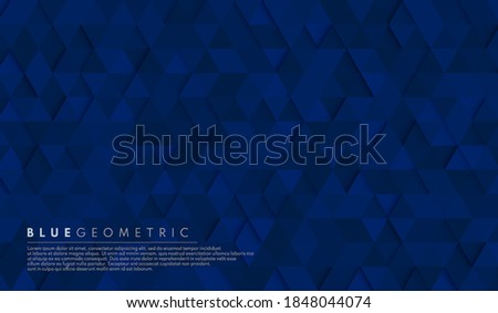 Abstract dark navy blue geometric hexagon shape background pattern. Vector for presentation design. Suit for business, corporate, institution, party, festive, seminar, and talks. Vector illustration