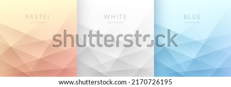 Set of pink, yellow, white, blue abstract background with dynamic overlap stripes lines geometric shape. Modern and minimal background with copy space. Polygon pattern design. Vector illustration