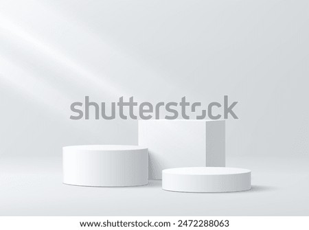 Similar – Image, Stock Photo 3d render illustration for advertising. Floating coloured white balls in the white background. 3d rendering design. Ready to be used as a background for covers, websites, advertisement