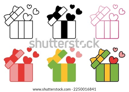Gift Box in flat style isolated
