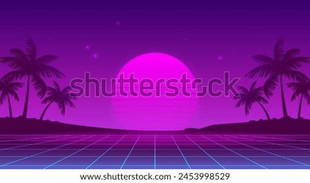 Similar – Image, Stock Photo Tree silhouettes at sunset