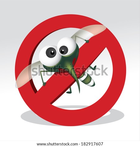 Mosquito repellent vector , stop mosquito sign , no mosquito. Vector illustration