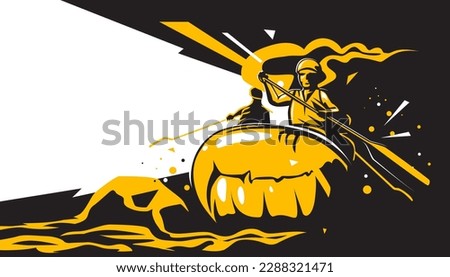 Rafting abstract background design. Vector illustration of sports concept
