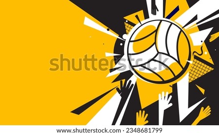 Volleyball abstract background design. Sports concept