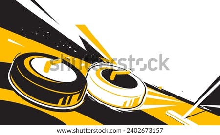 Curling sport background. Sports concept