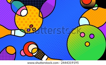 Bowling abstract background design. Sports concept