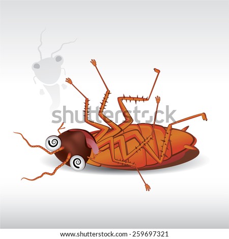 illustration of cartoon cockroach  