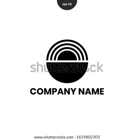 Striped abstract logo for company and all needs. flat design style. vector illustration