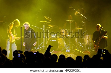 VITEBSK, BELARUS - MARCH 20: Performance of rock group Nazareth on march 20, 2010 in Vitebsk, Belarus