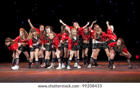 VITEBSK, BELARUS - APRIL 2: Unidentified children from dancing group \