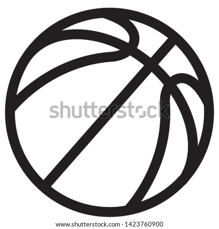 basketball logo , ball basket icon logo outline vector