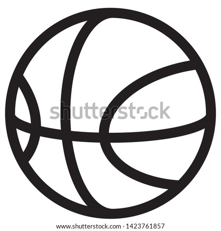 basketball icon logo outline vector, basketball sport