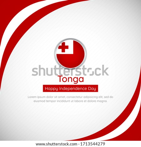 Abstract Tonga country flag background. Artistic happy independence day of Tonga vector illustration.