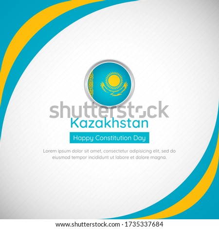 Abstract Kazakhstan country flag background. Creative happy constitution day of Kazakhstan vector illustration.