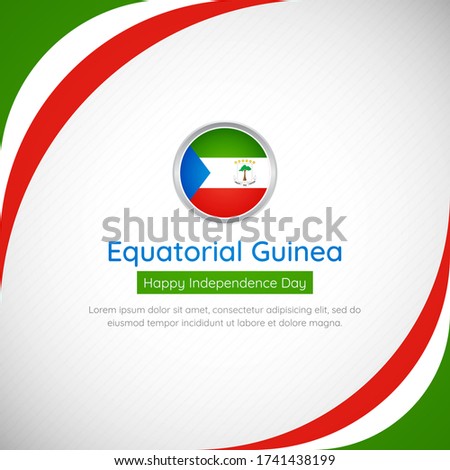 Abstract Equatorial Guinea country flag background. Creative happy independence day of Equatorial Guinea vector illustration
