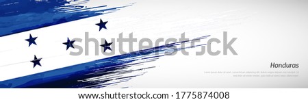 Abstract happy independence day of Honduras with creative watercolor national brush flag background