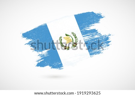 Happy independence day of Guatemala with vintage style brush flag background