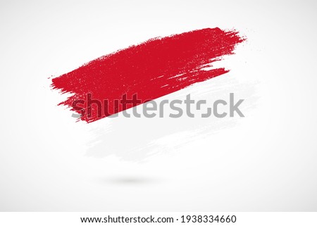 Happy national day of Monaco with vintage style brush flag background