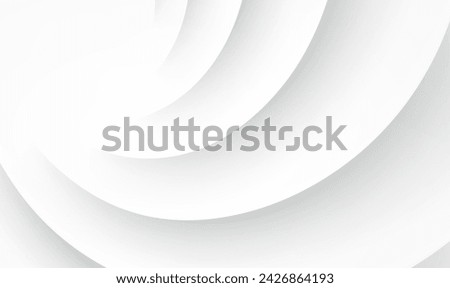 Abstract Futuristic 3d White Architecture Circular Concentric Background. White circle abstract background. Circular Building. Geometric technology design. White tunnel background. Interior Vector.