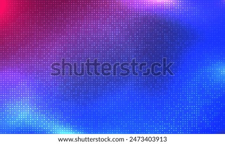 Led screen light background with pixel pattern. Digital TV display. LCD and LED Dot Pixels. Electronic diode effect. Projector grid template. Abstract technology, innovation background. Tech Vector.