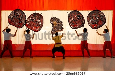 Similar – Image, Stock Photo shadow theatre (5) Man
