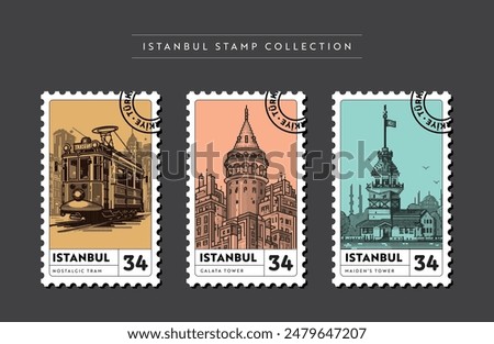 Istanbul Stamp Collection: Historic and Iconic Landmarks