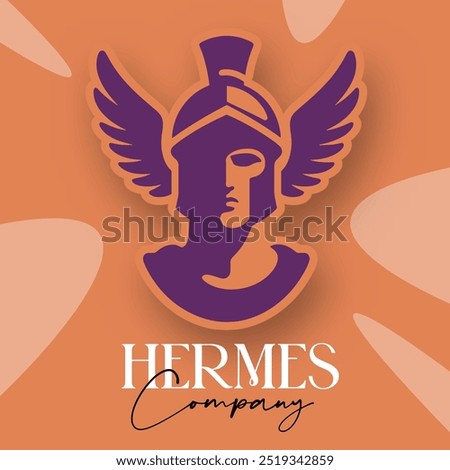 Hermes Company - Vector Flat Logo Illustration	