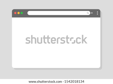 Simple web browser window vector