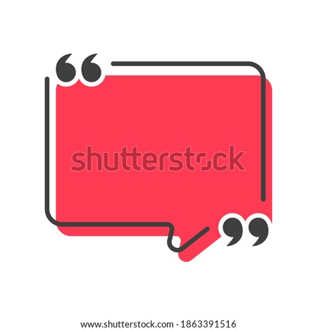 Quote box frame. Quote box and speech bubble templates set. isolate on white background.