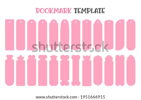 Template design vector for paper bookmarks Isolated on white background