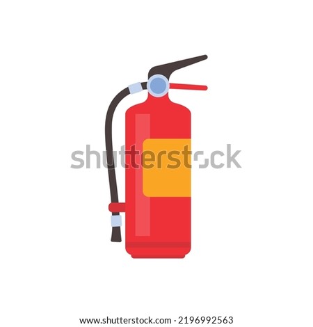 red fire extinguisher for suppressing fire in buildings