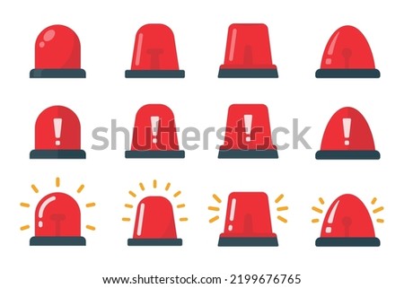 Similar – Image, Stock Photo red warning light at the corner of a building next to the gutter / alarm system / protective measure