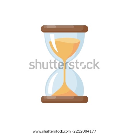 The hourglass is running out of time. end of deadline