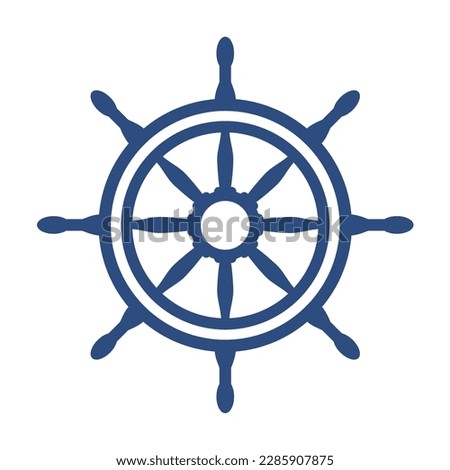 boat wheel Naval equipment sailor in the ocean