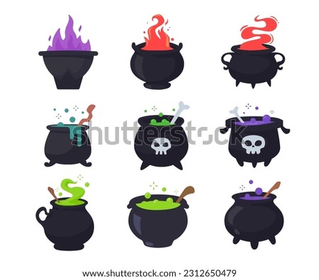 Witch's Poison Cauldron. Scary Devil's Cauldron Halloween Decoration